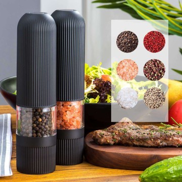 Electric ABS Battery Operated Salt and Pepper Mill with Soft Feel