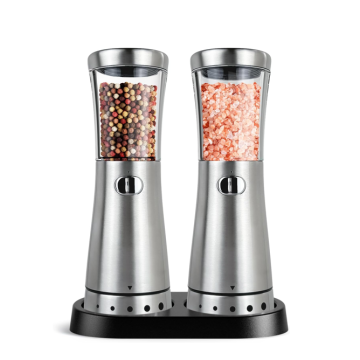 Gravity Adjustable Ceramic Salt and Pepper Grinder Set