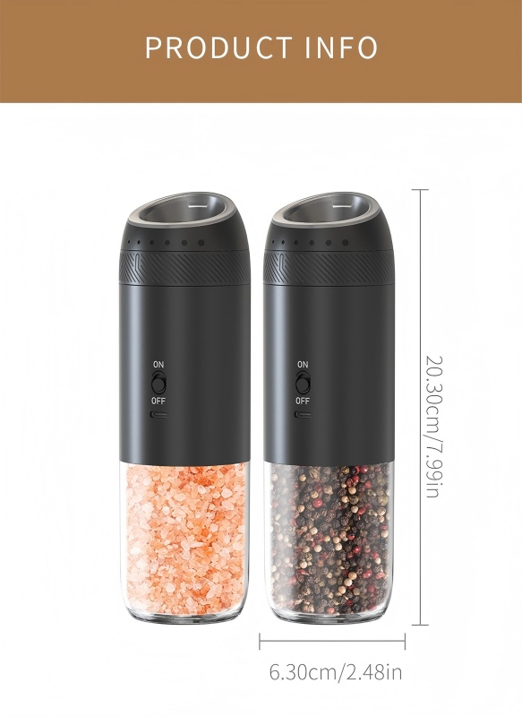 Rechargeable Black Pepper Mill Grinder With Blue Light(1).jpg