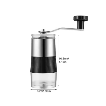 Portable Glass Manual Coffee Mill Adjustable Ceramic Coffee Grinder