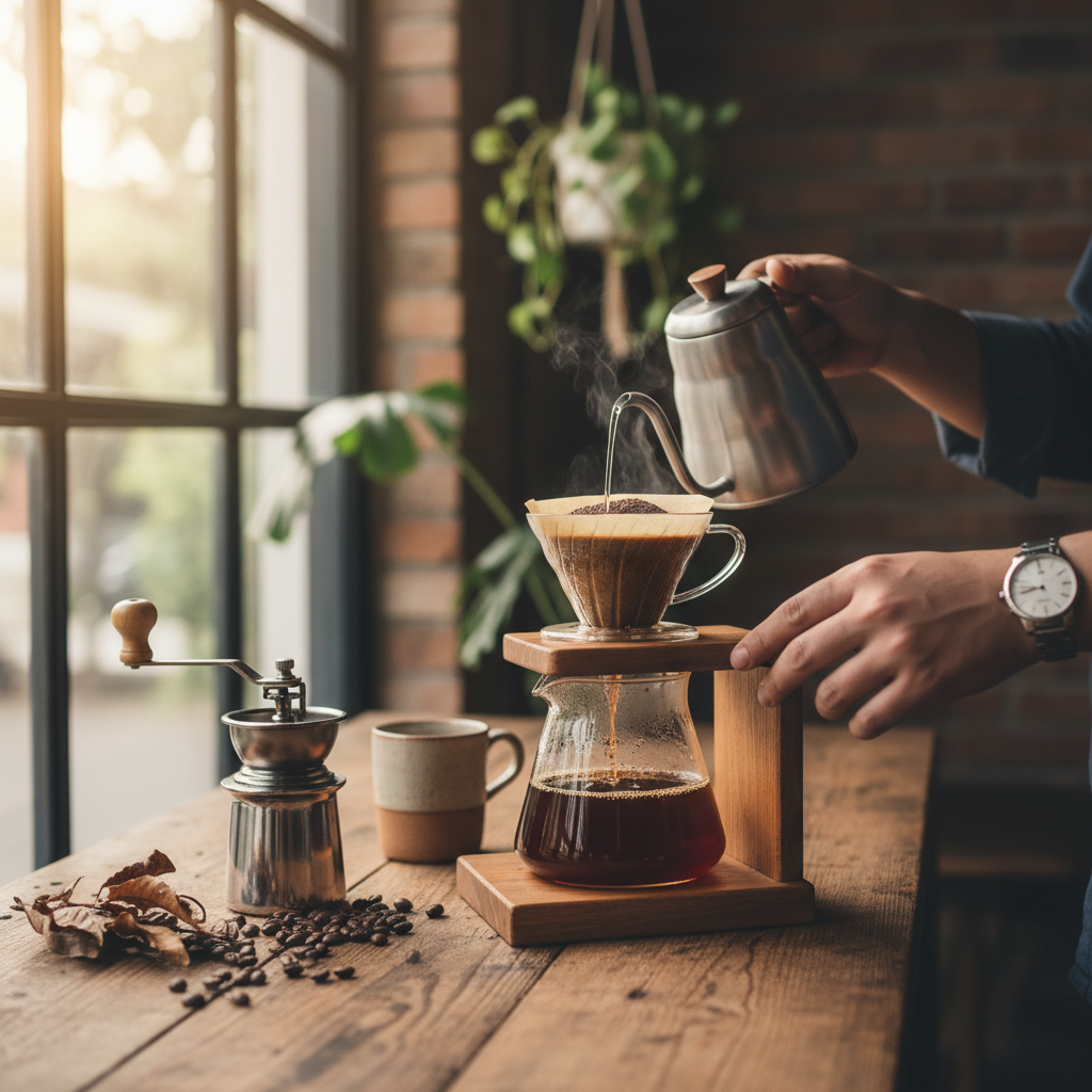 Pha cà phê thủ công theo kiểu Pour-Over (pha thủ công)
