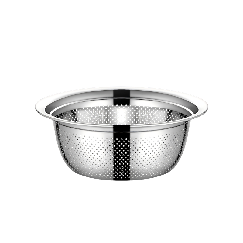 ZENLO Ultra-Clean Wide-Edge Stainless Steel Porous Colander
