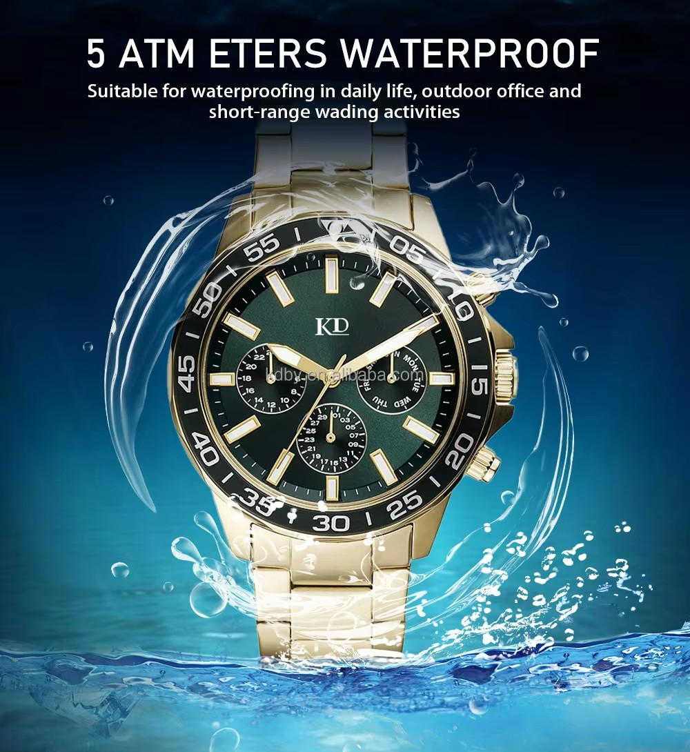Luxury Men's Quartz Watch High Quality Stainless Steel Band (4)