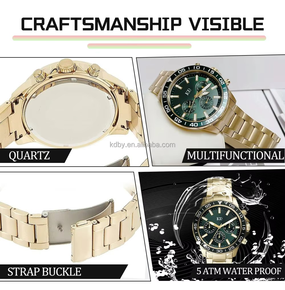 Luxury Men's Quartz Watch High Quality Stainless Steel Band (7)