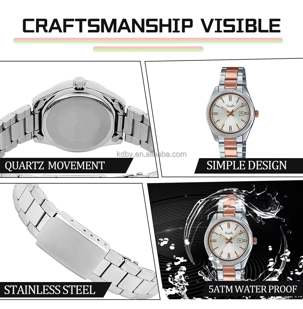 Luxury Silver Stainless Steel Band Women's Quartz Watches (6)