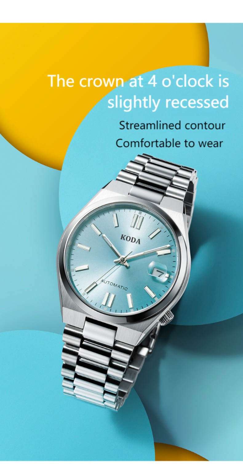 Men's Sapphire Glass Dial Stainless Steel Watch (2)(1)