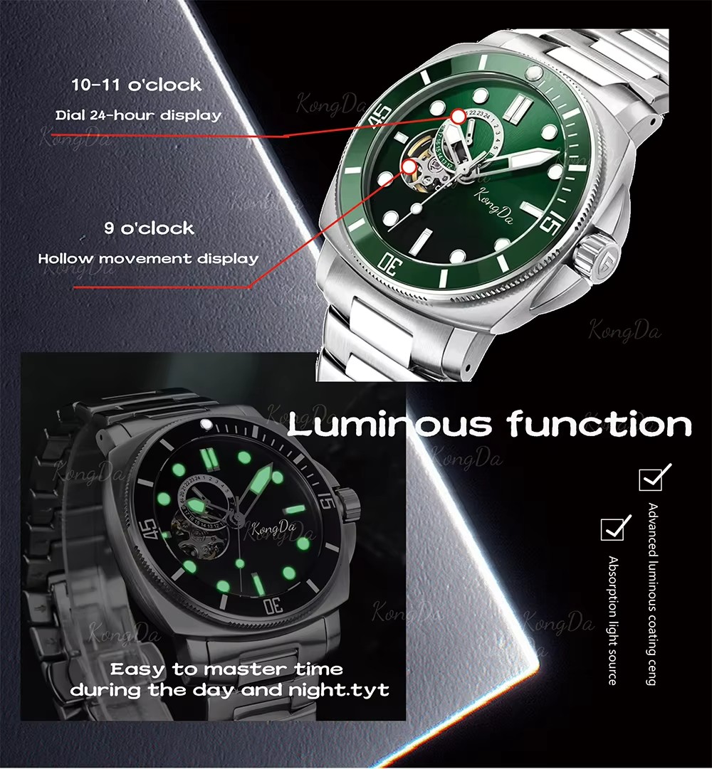 Men's Sports Wrist Watch-Automatic Mechanical with Luminous Dial (4)