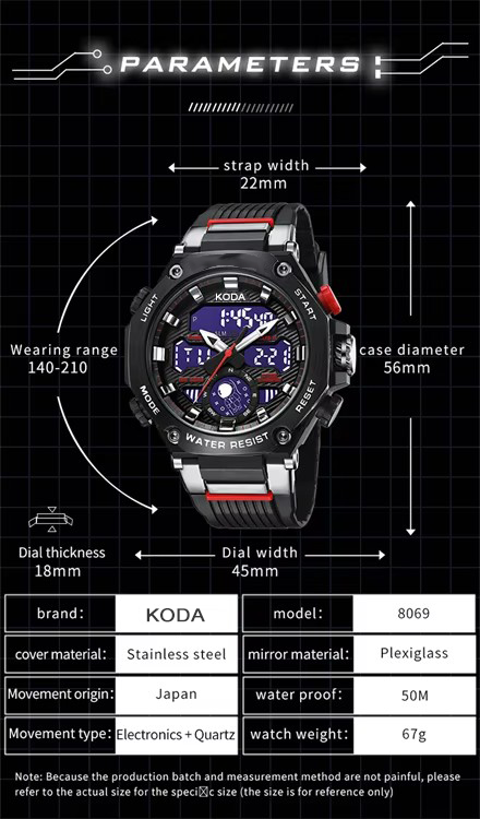 Popular Quartz Wristwatches Sport Clock Alarm (2)