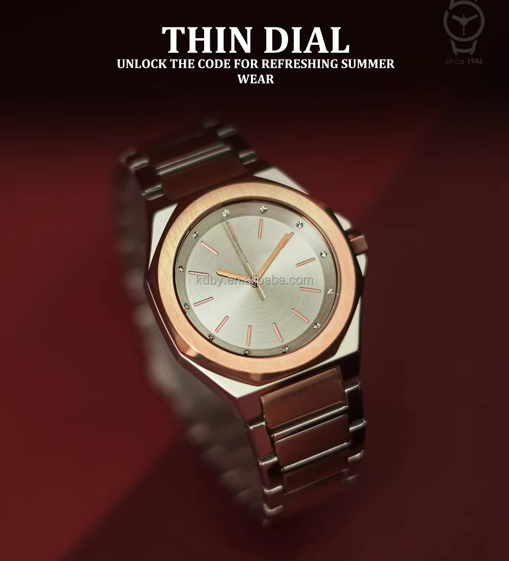 Quartz Watch Ladies Fashion with Glass Dial Window Business Style (1)