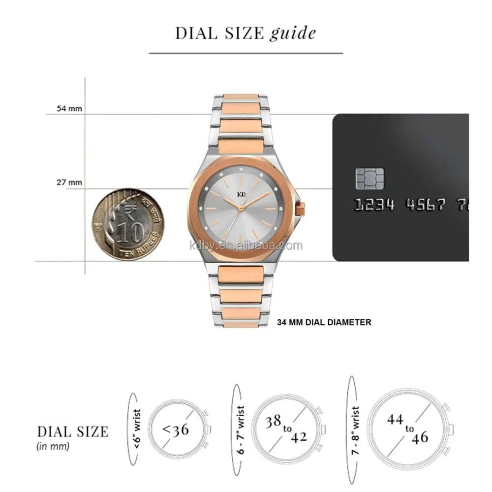 Quartz Watch Ladies Fashion with Glass Dial Window Business Style (3)