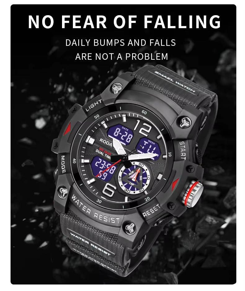 Quartz Wristwatches Sport Waterproof Alarm Clock  (1)