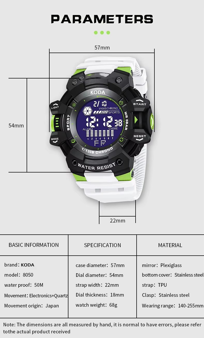 Watches Waterproof Back Light LED (2)