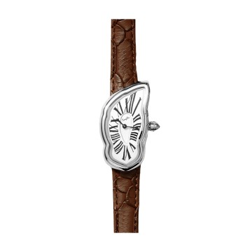 "Time in Flux" Watch Women's Irregular "Melting" Watch with Gold Case
