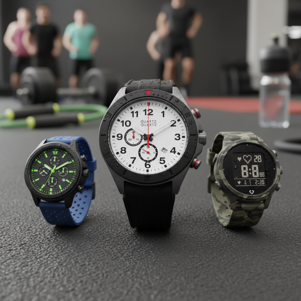 Quartz Wristwatches For Sports And Fitness Clubs
