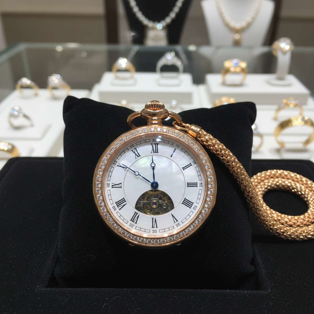 Quartz Pocket Watch For Jewelry And Watch Boutiques