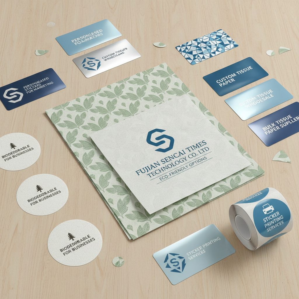 Sticker and tissue paper