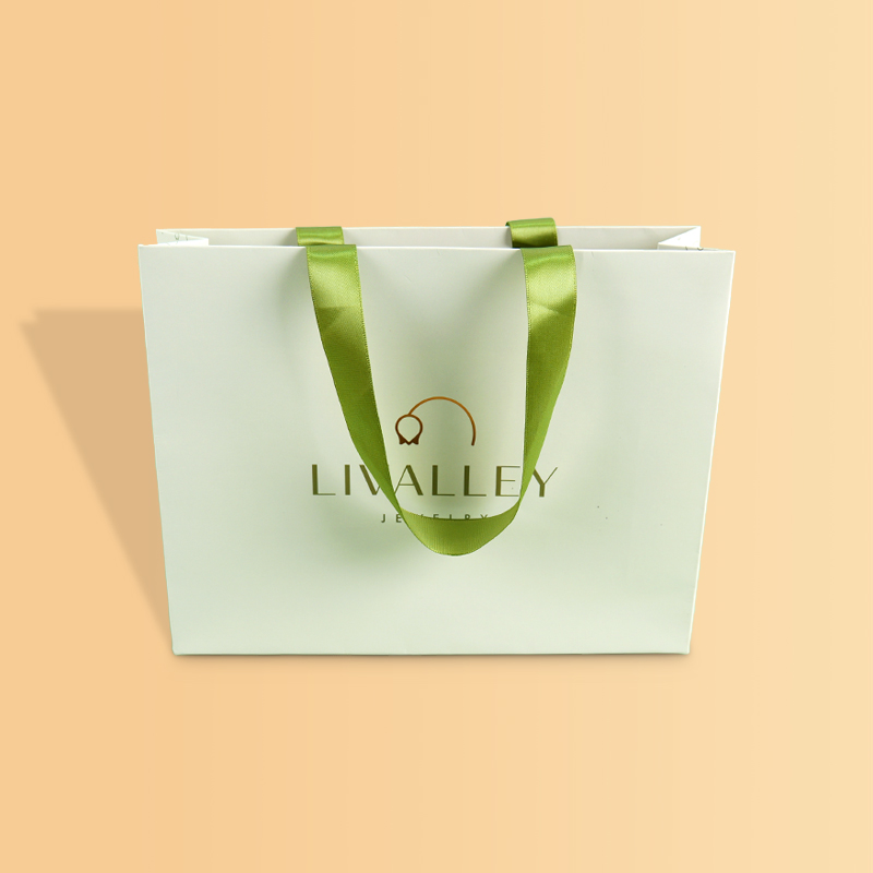 Rigid Cardstock Handbag Packaging | Custom Printed with Ribbon Straps