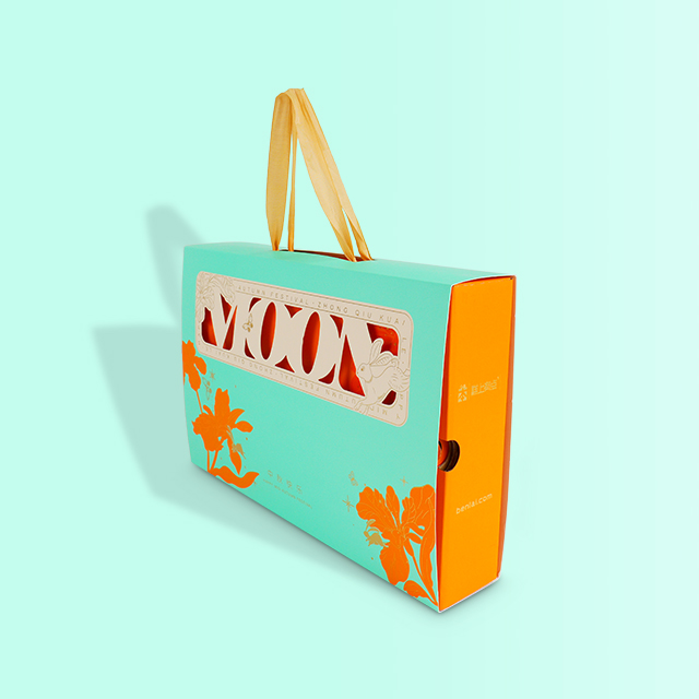 Corrugated Flip Packaging Gift Box With Hand-he...