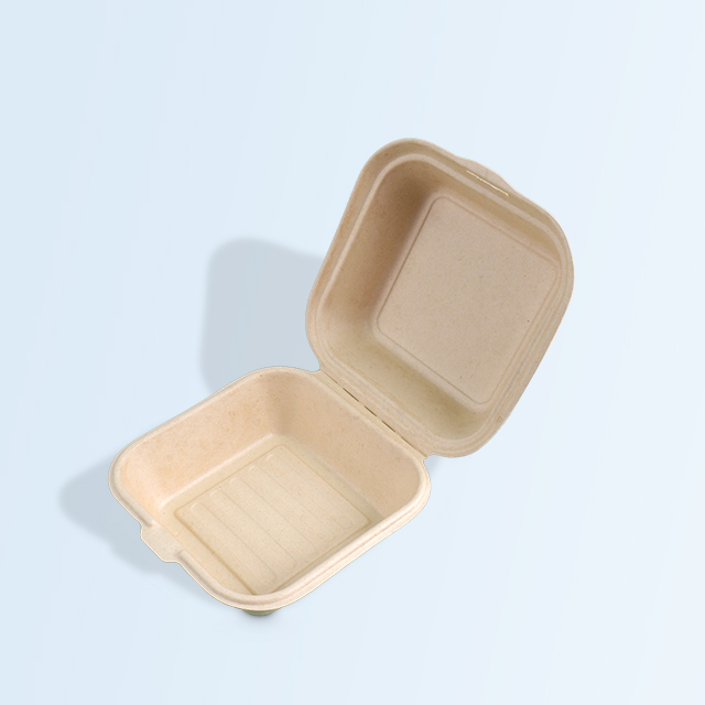 SenCai Sugarcane Bagasse Burger Box Recyclable Customized Printing