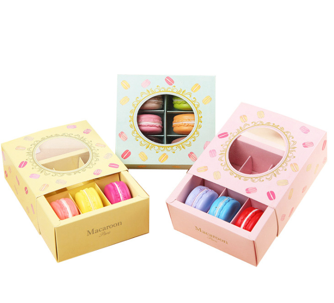 Boîtes à macarons en carton blanc premium avec fenêtre pour un emballage alimentaire élégant