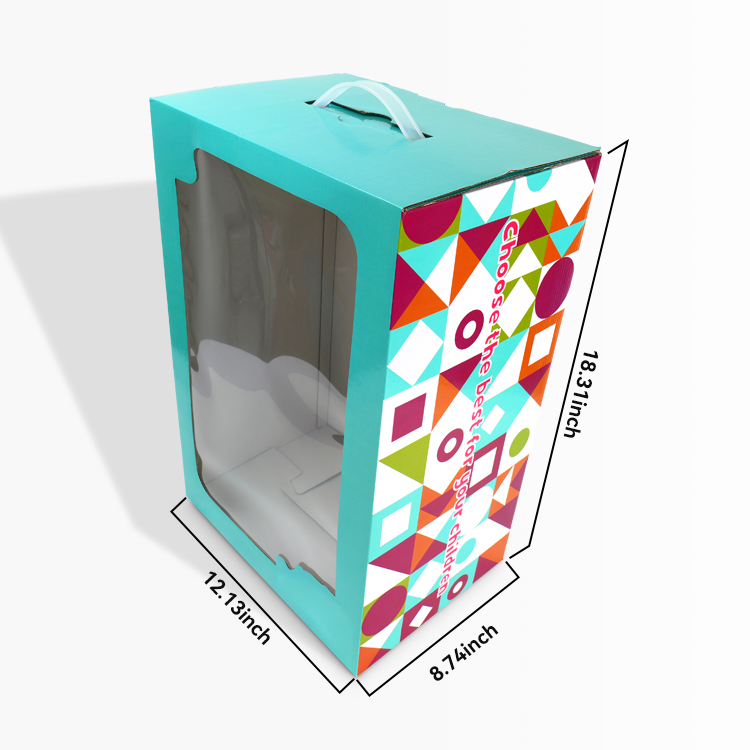 Corrugated Gift Box with Handle Toy & Doll Display Packaging