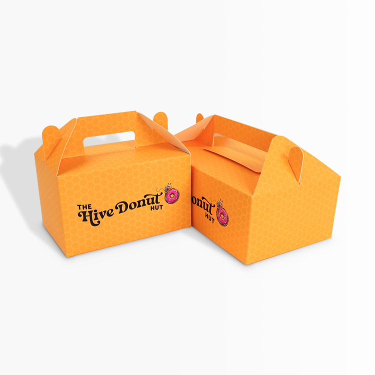 Food Box with Handle Takeout Bakery Packaging