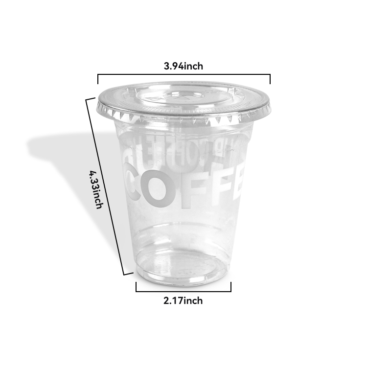 Custom Printed PET Cups with Lids  Clear Plastic Cold Cups