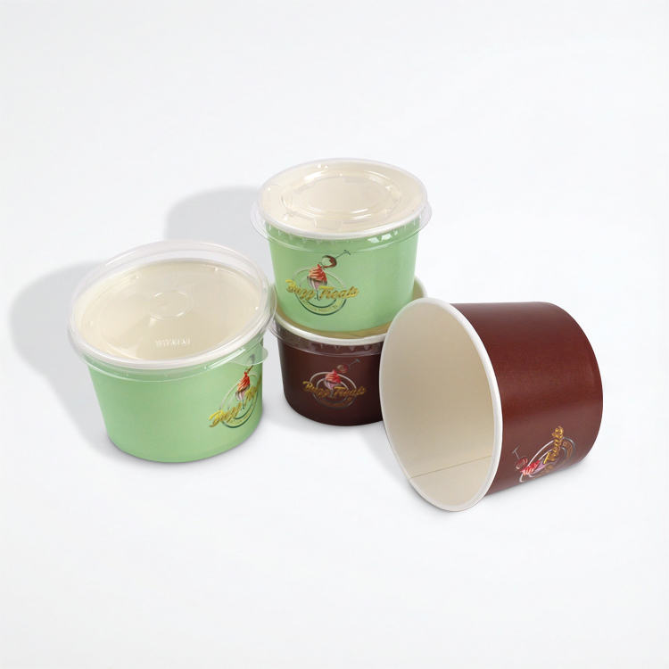 Pasgemaakte Papierbakstel met Deksels – 4oz & 8oz vir Afhaal & Maaltydvoorbereiding