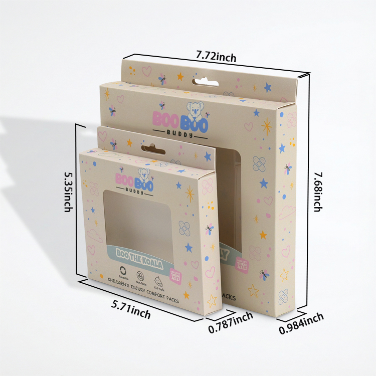 Caixa de paper Kraft personalitzada amb finestra de PVC transparent