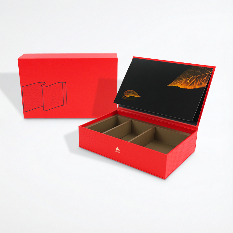Custom Rigid Magnetic Flip Lid Box with Removable Dividers – Luxury Paper Gift Box
