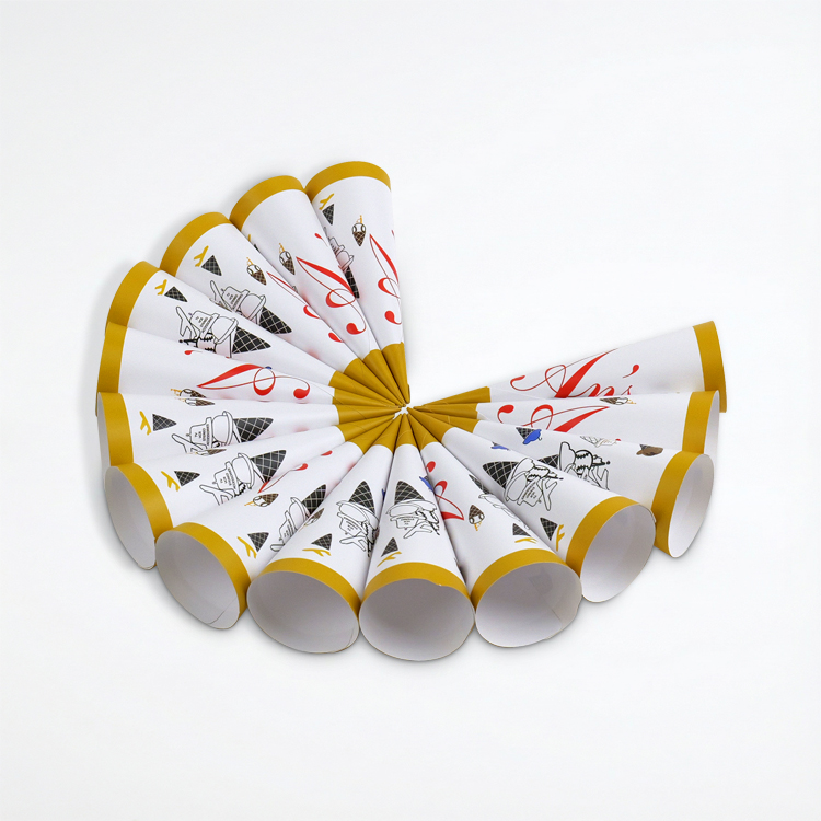 Custom Printed Ice Cream Waffle Cone Wrapping P...