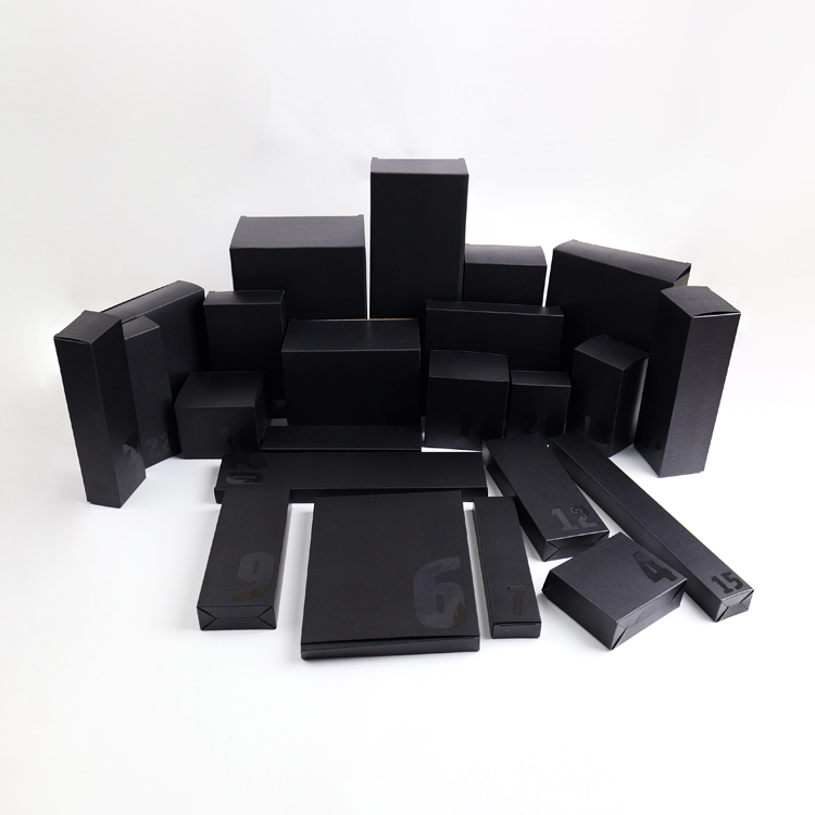 Custom Black Card Gift Box Set with UV Coating