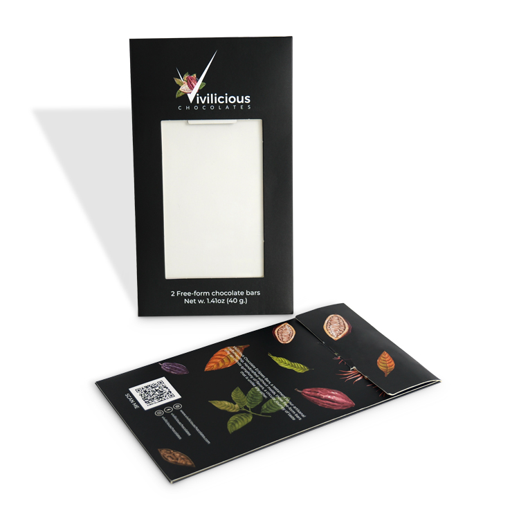 Custom White Card Envelope Box with Clear PVC Window