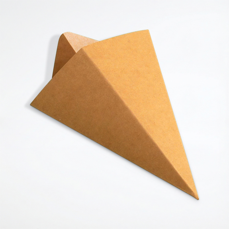 Custom Triangular French Fry Boxes – Kraft or Food-Grade White Card