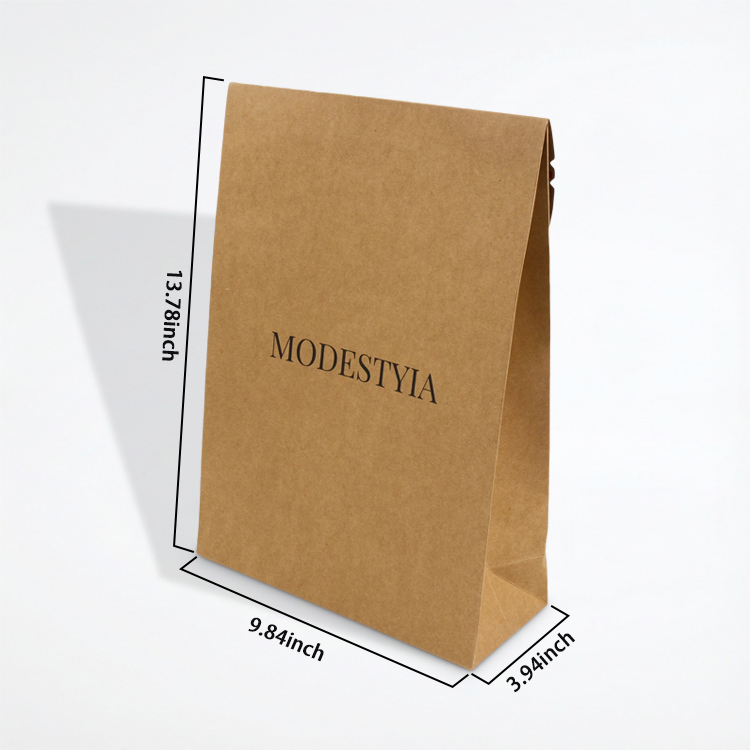 Custom Kraft Paper Bags with Peel & Seal – Double-Sided Tape