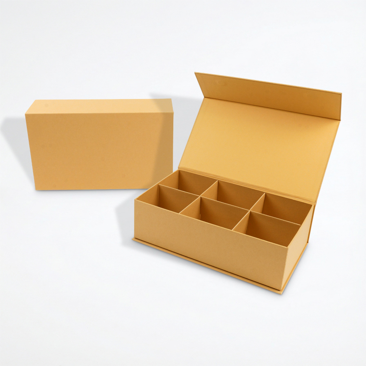 Rigid Book-Style Magnetic Closure Box with Removable Inner Dividers
