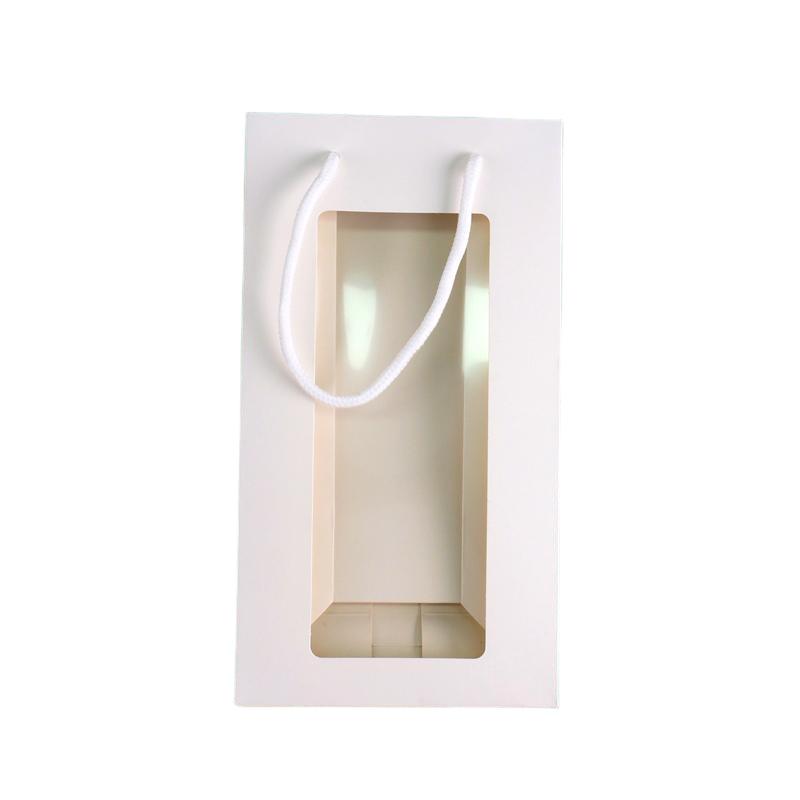 Sac en carton blanc avec fenêtre transparente en PVC