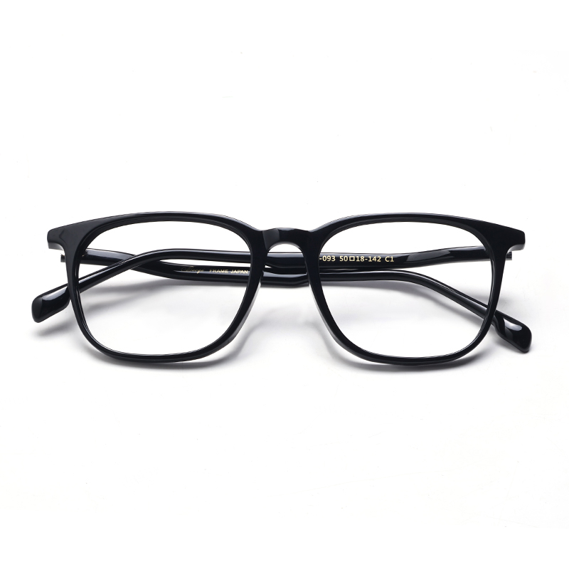 Premium Black Acetate Frames Classic Square Eyeglasses Frames for Men