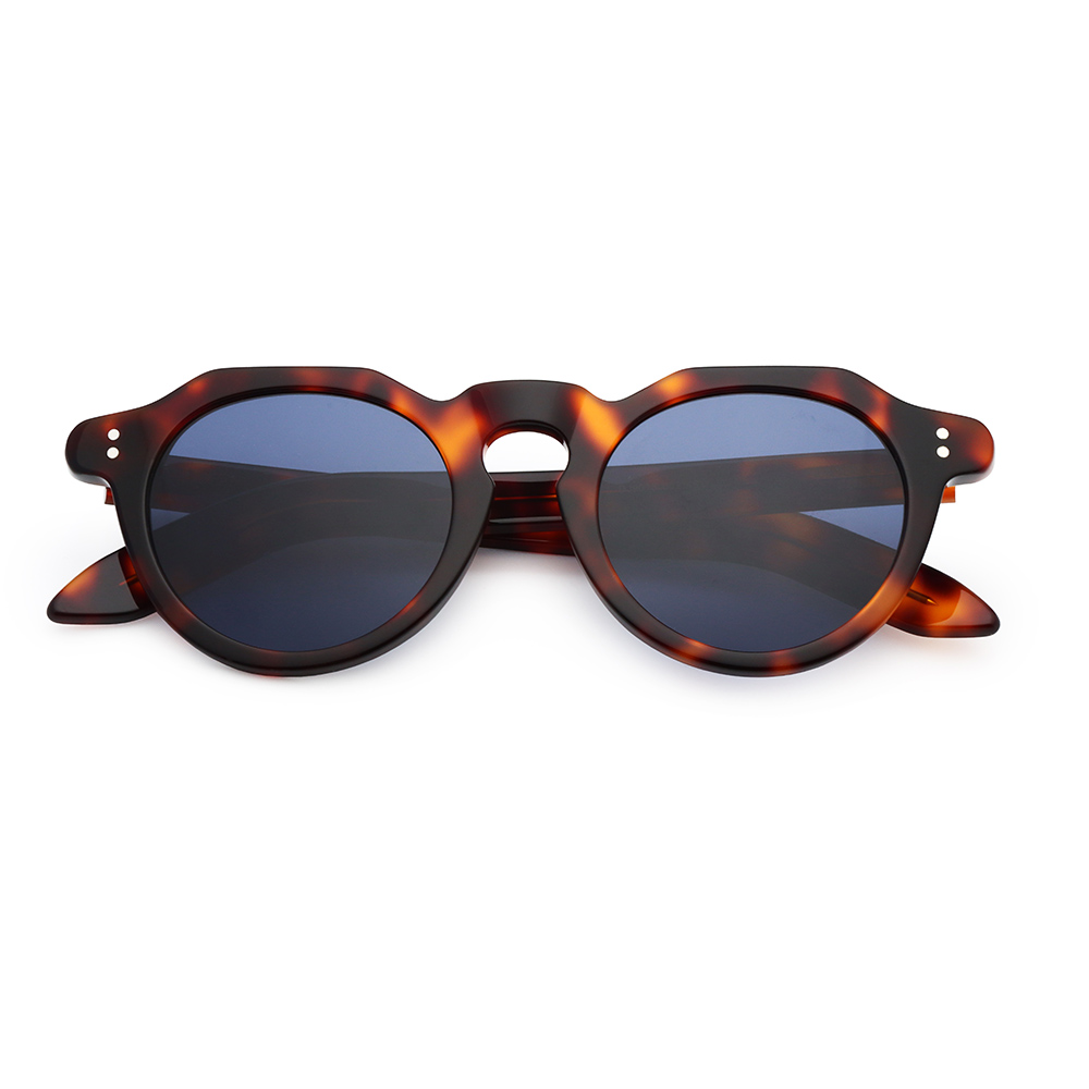 9015 Tortoise Round Triple Rivet Blue Polarized 002.jpg