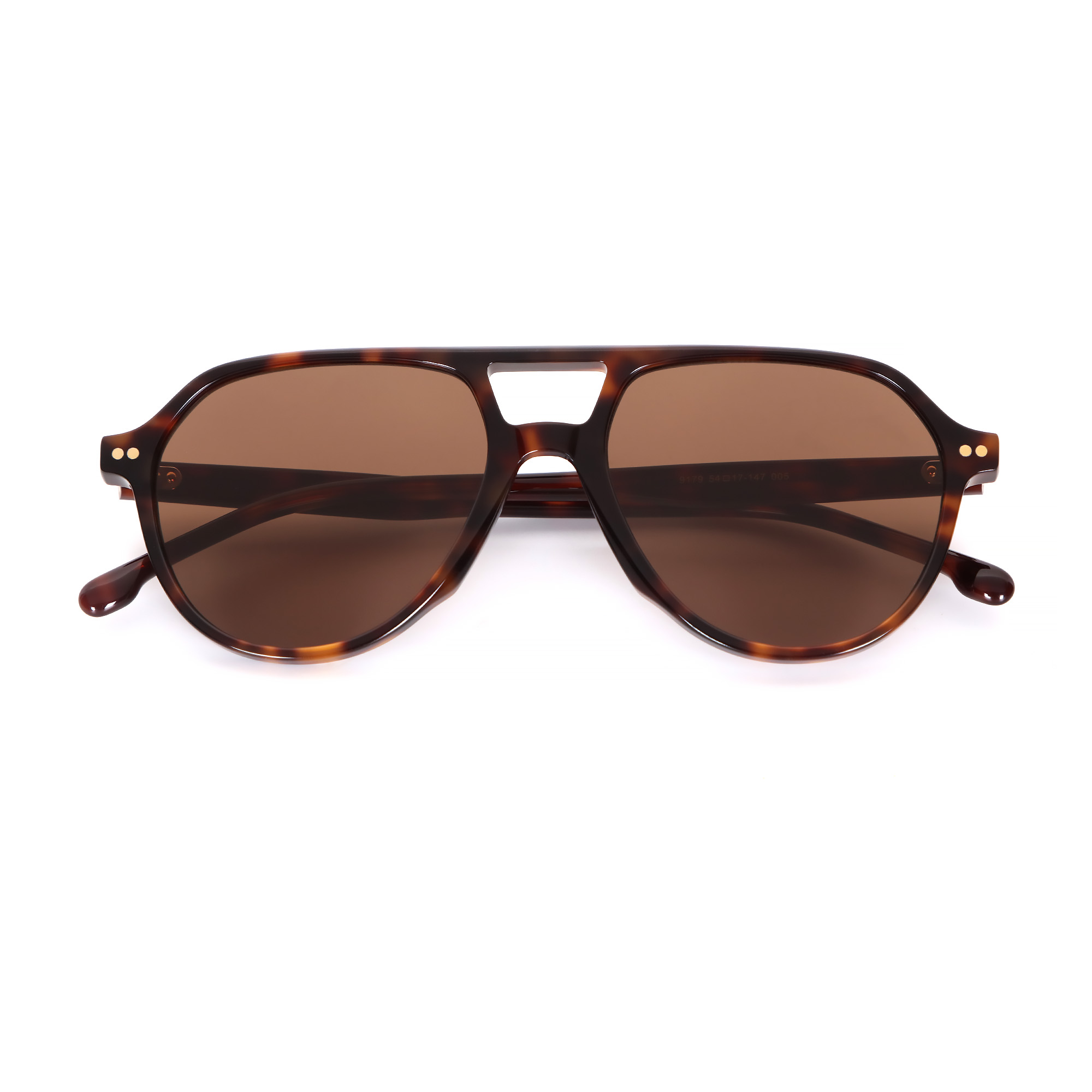 9179 Deep Tortoise Double Bridge Arrow Hinge Premium Polarized 05.jpg