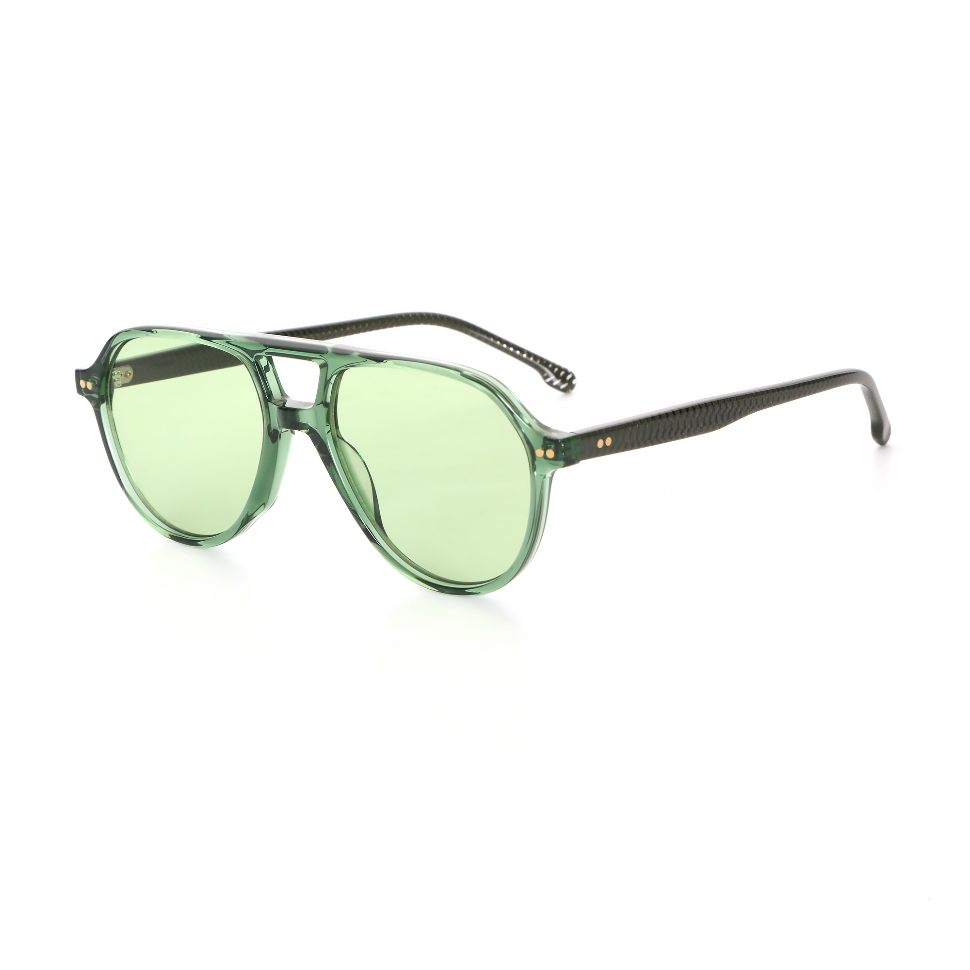 9179 Mint Green Double Bridge Arrow Hinge Acetate Polarized Fresh 04 side.jpg