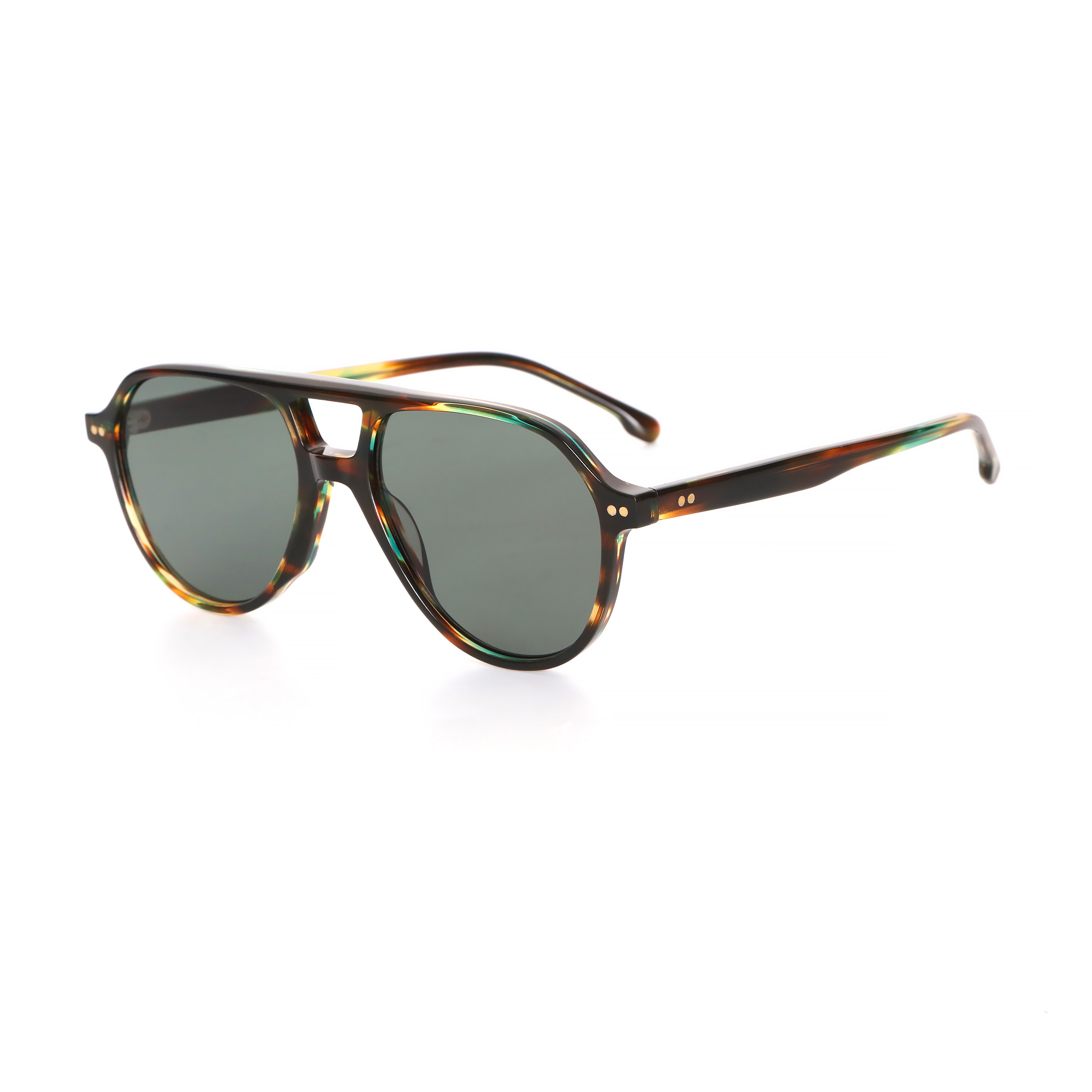 9179 Tortoise Vintage Double Bridge Double Rivet Polarized 03 side.jpg