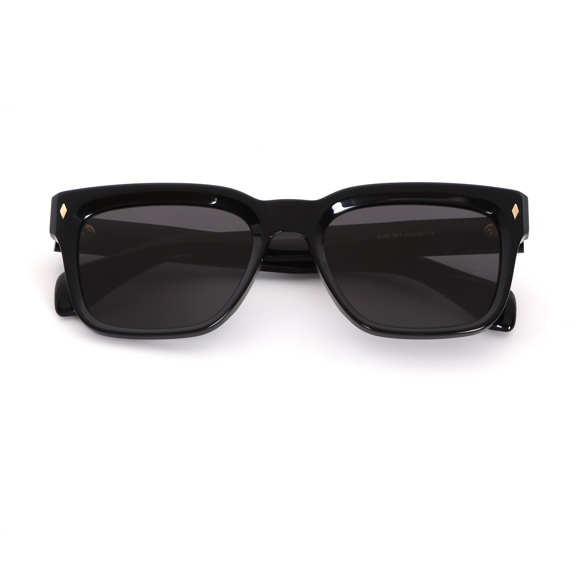 9193 Black Square-Round Arrow Hinge Rivet Polarized Driving 01.jpg