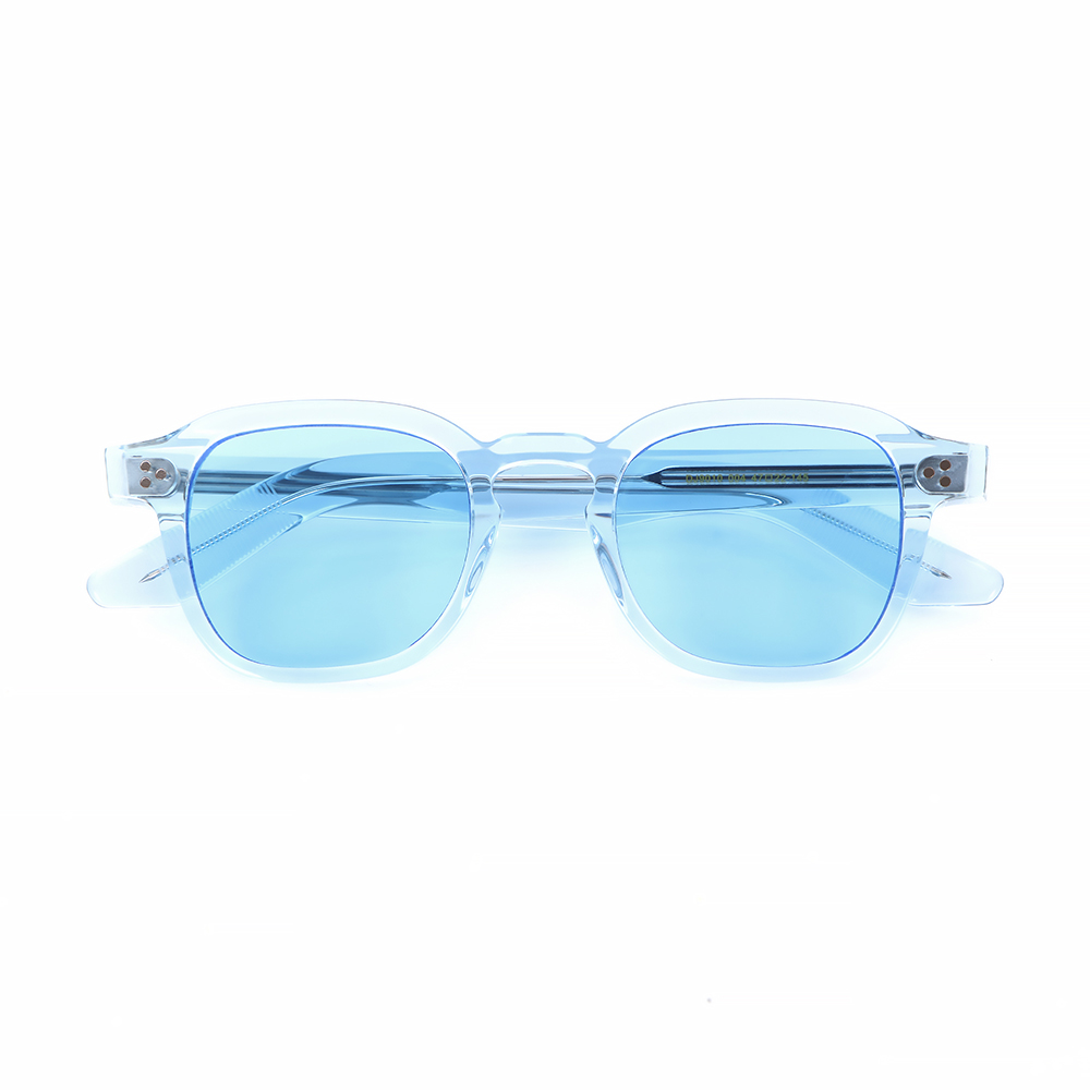 Yintai Premium Acetate Sunglasses 9010-S Retro Double-Rivet Small Round Nylon Dyed Sun Glasses Unisex