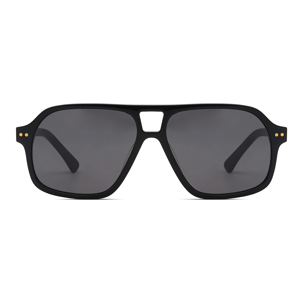 Yintai Luxury Acetate Sunglasses 9006-S Large Aviator Nylon Dyed Sun Glasses Retro Unisex