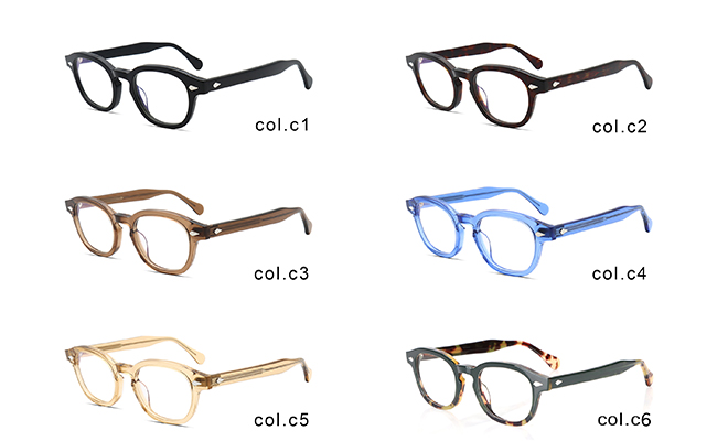 Acetate optical frames, classic small round frame mu'l