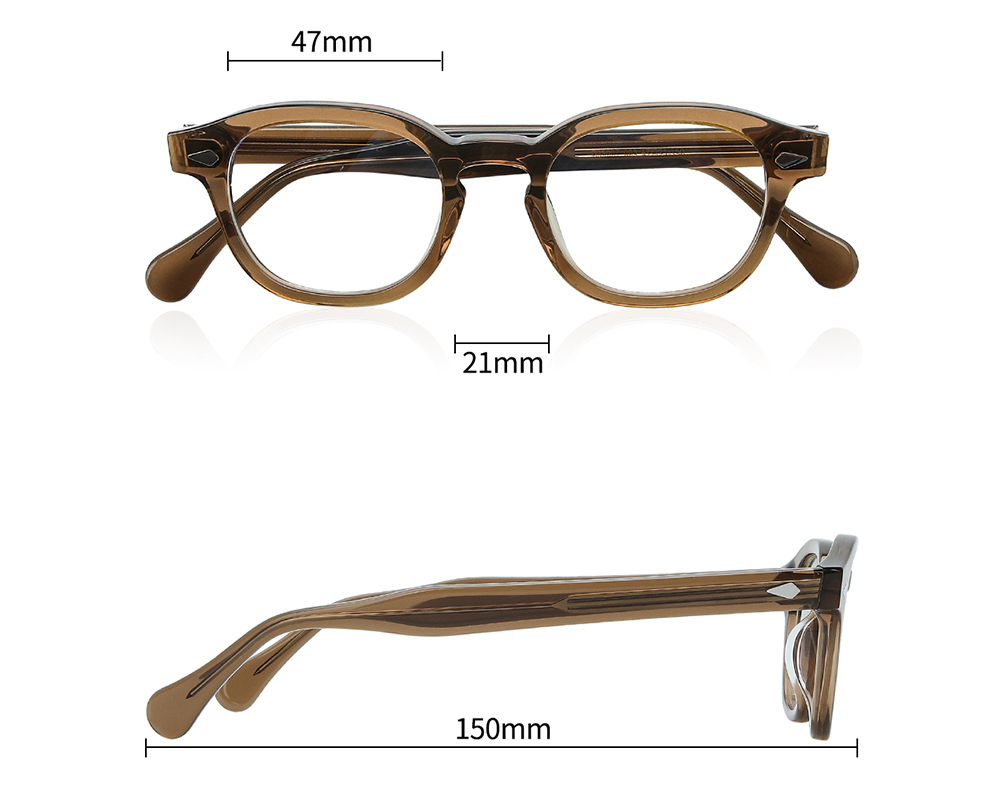 Acetate optical frames classic small round frame parameters