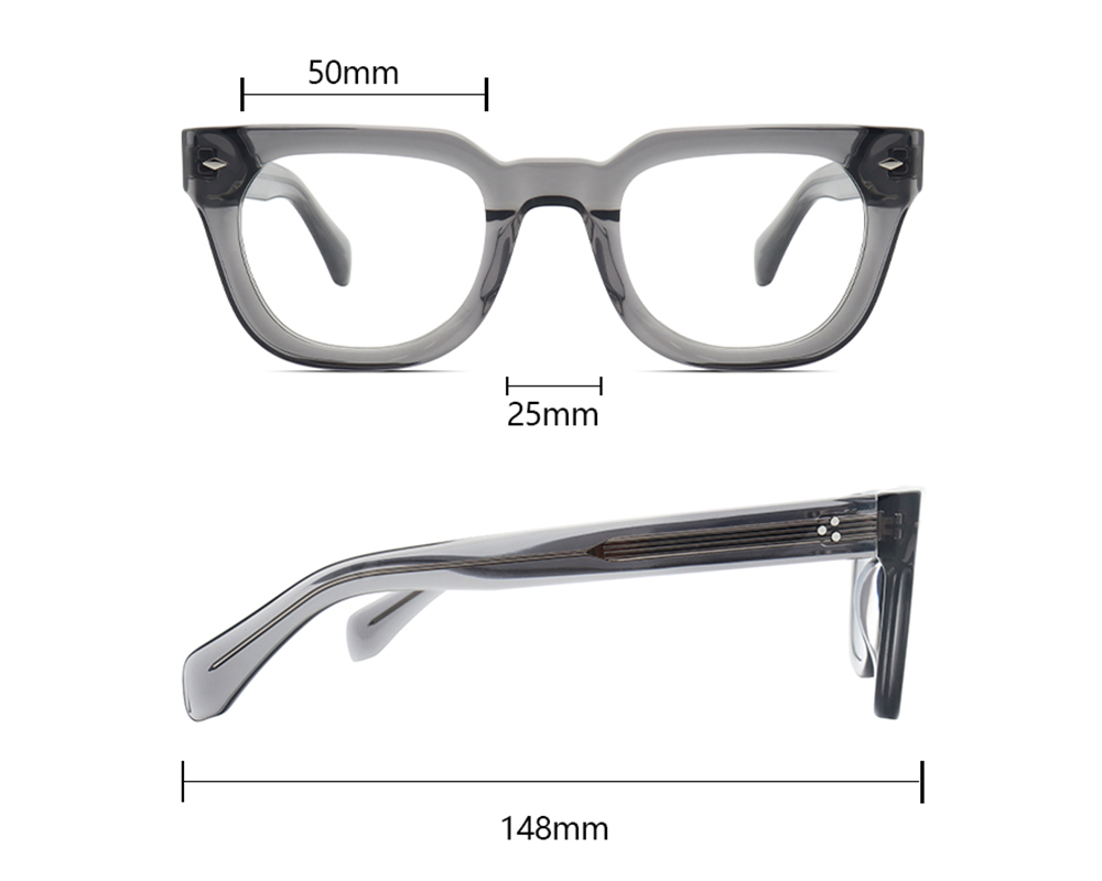 Acetate optical frames, retro thick frame, Wellington product parameter image