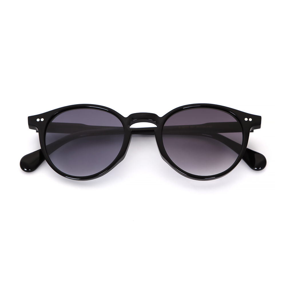 Yintai Handcrafted Acetate Sunglasses 9023 Classic Round – Tortoise & Translucent Gradient Series