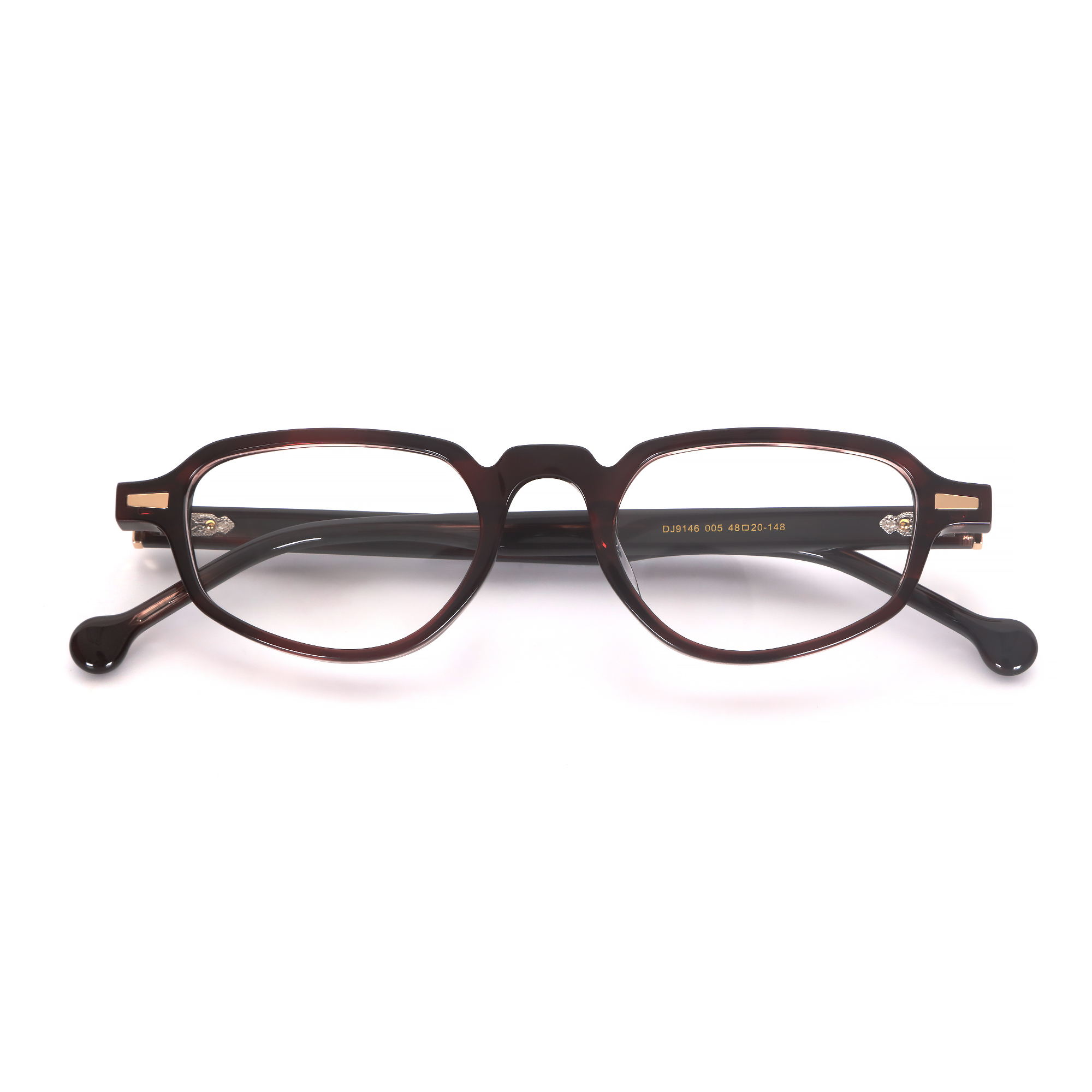 Acetic acid optical frames, burgundy gradient tortoiseshell vintage round frame, gold gear hinges..jpg